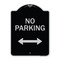 Signmission Designer Series-No Parking With Bidirectional Arrow Black & Silver, 24" x 18", BS-1824-9819 A-DES-BS-1824-9819 - alternate 1